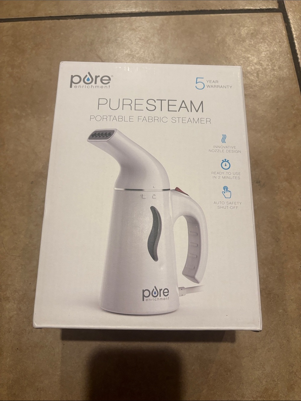 Pure Enrichment White Portable Fabric Steamer